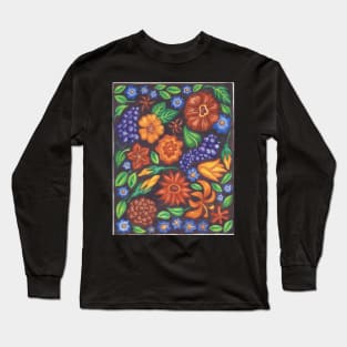 Mosaic Flowers Long Sleeve T-Shirt